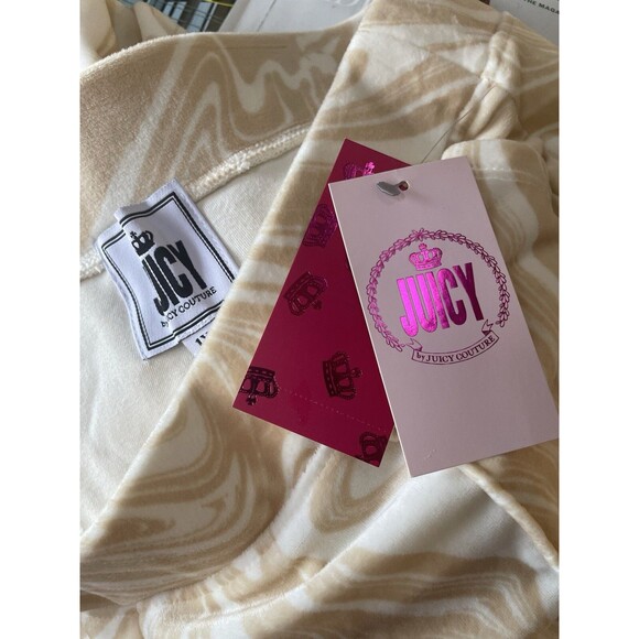 Juicy Couture Leggings Sweatpants Womens 1X Plus Cream Lounge PJ Pants Plus Size - Picture 3 of 9